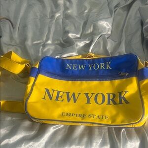 Yellow & Blue NEW YORK Empire State Crossbody Bag